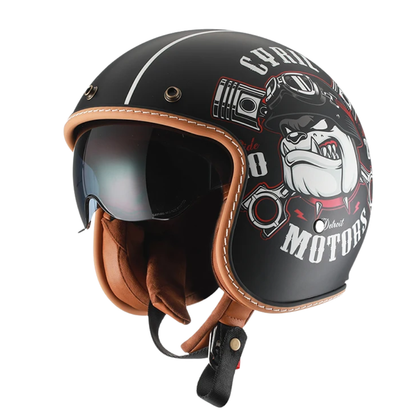CYRIL B206 Retro Open Face Helmet – DOT & ECE Approved