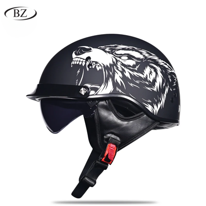 Retro Half Motorcycle Helmet – DOT & ECE Approved