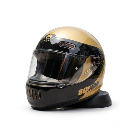 SOMAN Vintage Rider Fullface Helmet - DOT Certified