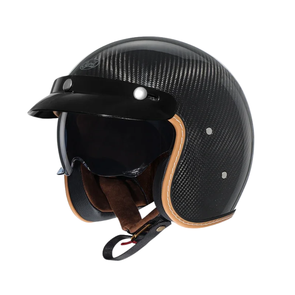 Carbon Fiber Retro Open Face Helmet – DOT Certified