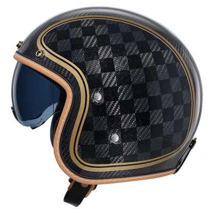 Carbon Fiber Retro Open Face Helmet – DOT Certified