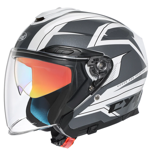 IronRide Open Face Dual Visor Helmet –  DOT Certified