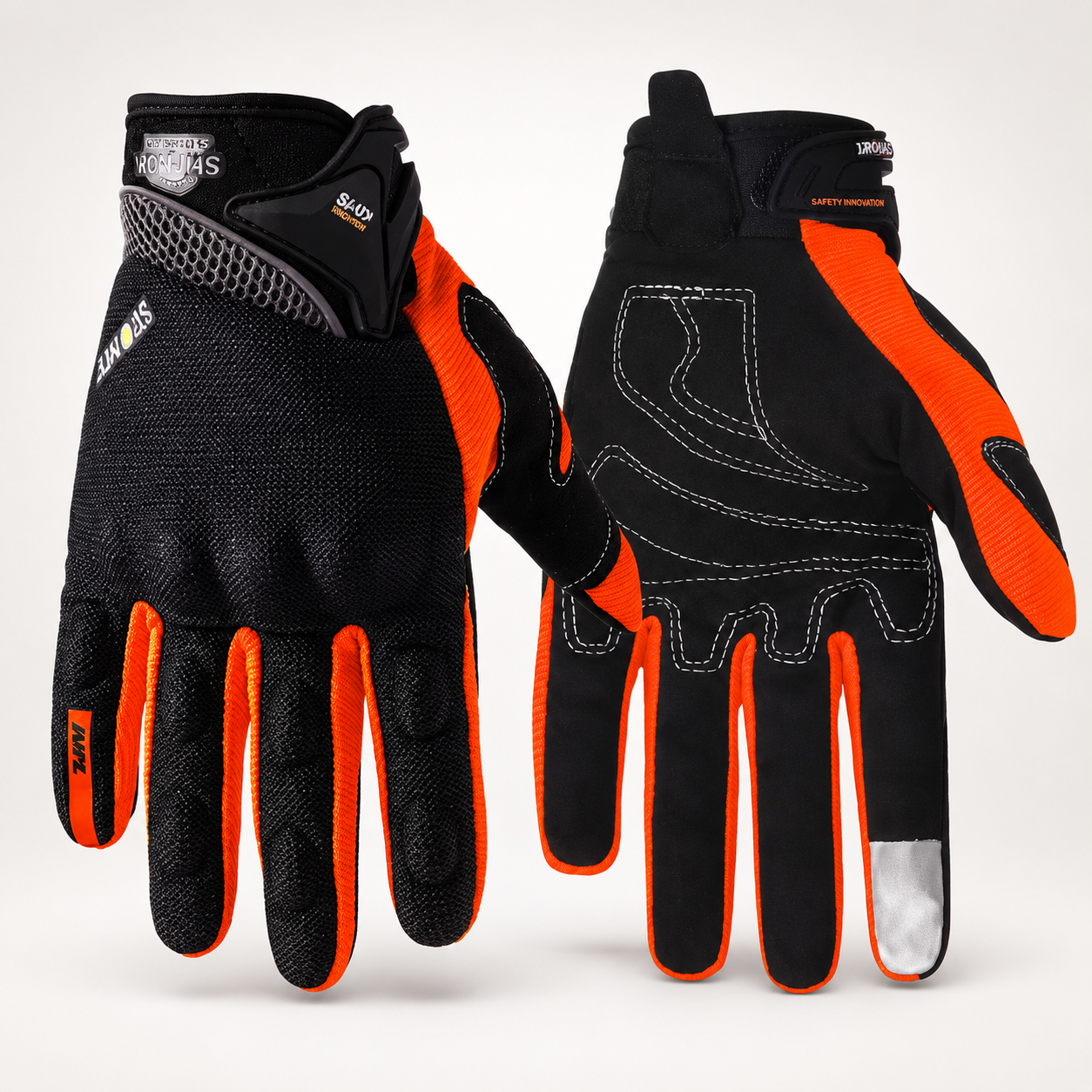 BikerZoneZ™ AirFlow Protective Touchscreen Riding Gloves