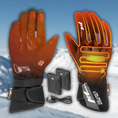 Heated Waterproof Winter Motorcycle Gloves | CE Approved