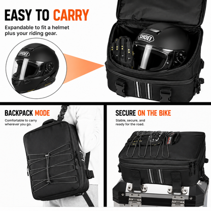 BikerZonez Expandable Pannier Lid Bag System for BMW Motorcycles