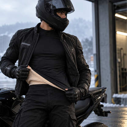BikerZoneZ RoadHeat™ Fleece-Lined Rider Base Layer Set