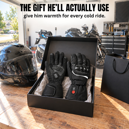 Rider’s Gift Heated Motorcycle Gloves - Full-Hand Warmth