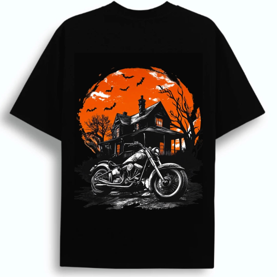 The Midnight Ride: BikerZoneZ Halloween Edition Tee