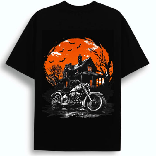 The Midnight Ride: BikerZoneZ Halloween Edition Tee