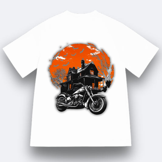 The Midnight Ride: BikerZoneZ Halloween Edition Tee