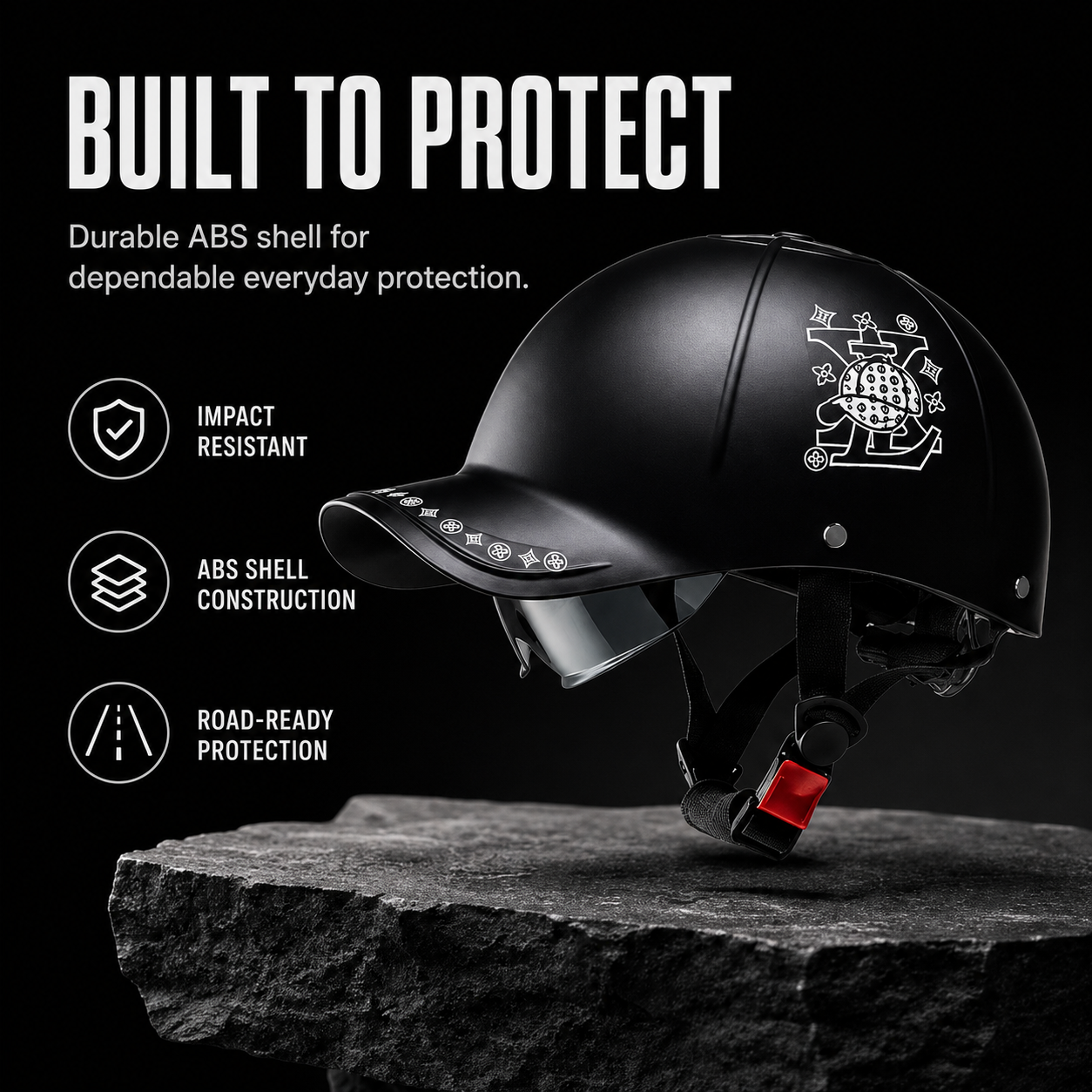 BikerZoneZ RoadCap™ DOT & ECE Half Helmet
