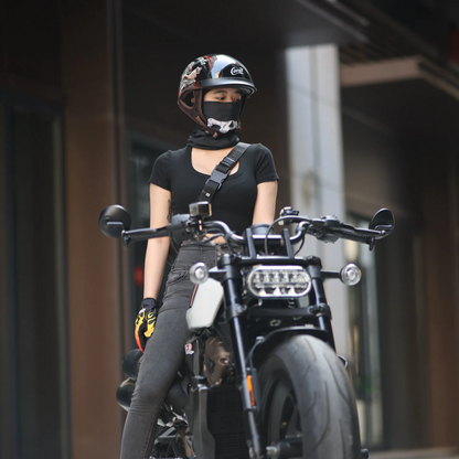 Old School Rider Half-Face Helmet - DOT Approved