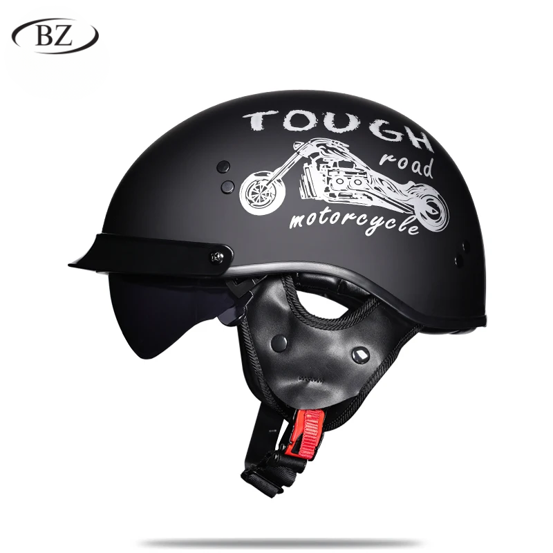 Retro Half Motorcycle Helmet – DOT & ECE Approved