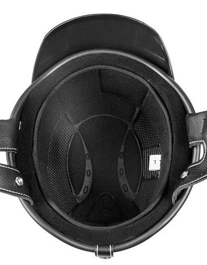 Premium Vintage Half Helmet – DOT & ECE Approved Motorcycle Helmet with Visor