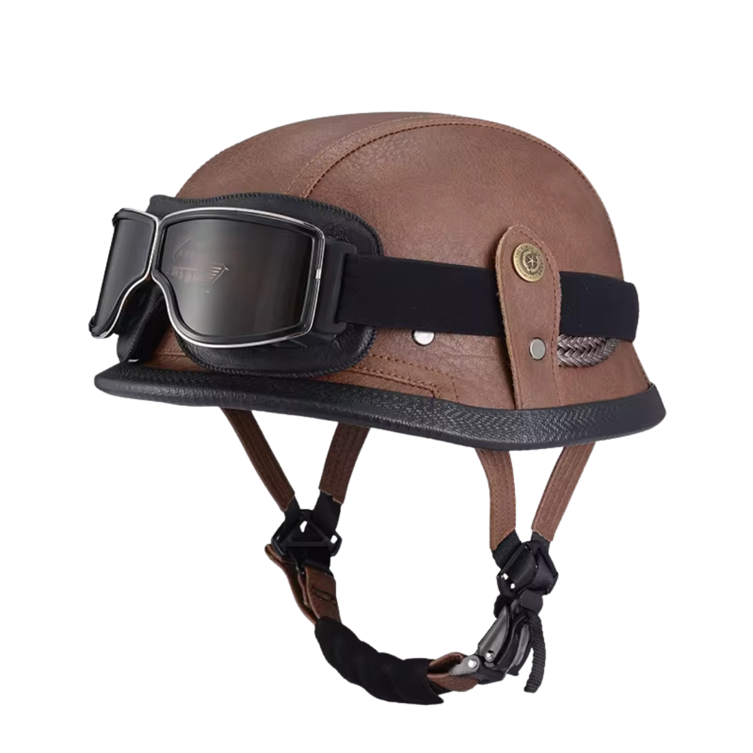 Retro German Motorcycle Half Helmet – DOT Certified – BikerZoneZ