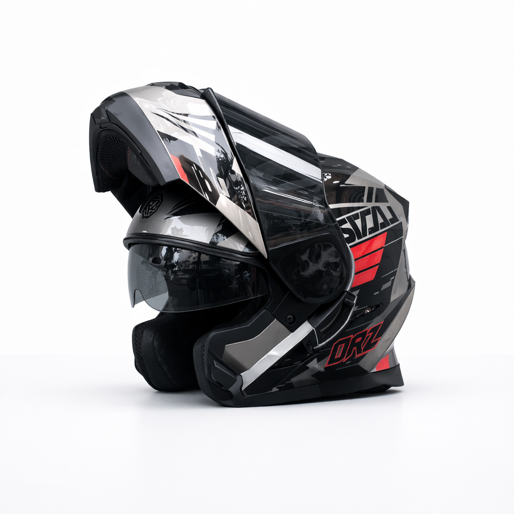 ORZ-162 Full Face Flip-Up Helmet – DOT & ECE Certified
