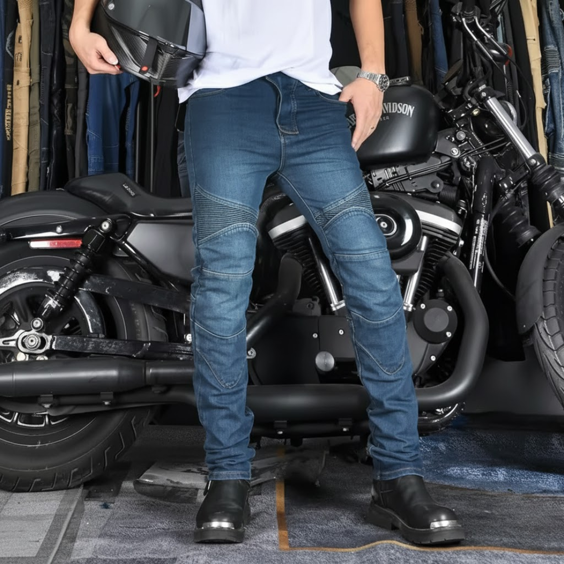 Motorcycle Riding Jeans with Armor – Reinforced Denim Pants