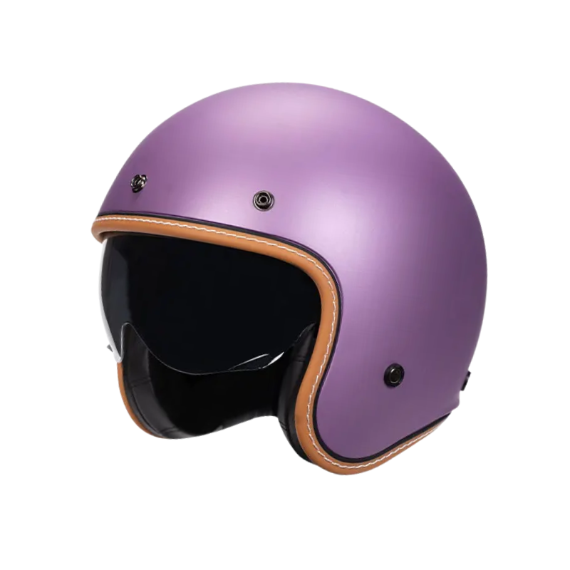 Minimalist Retro Open Face Motorcycle Helmet – DOT & ECE Certified