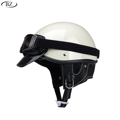 Premium Vintage Half Helmet – DOT & ECE Approved Motorcycle Helmet with Visor