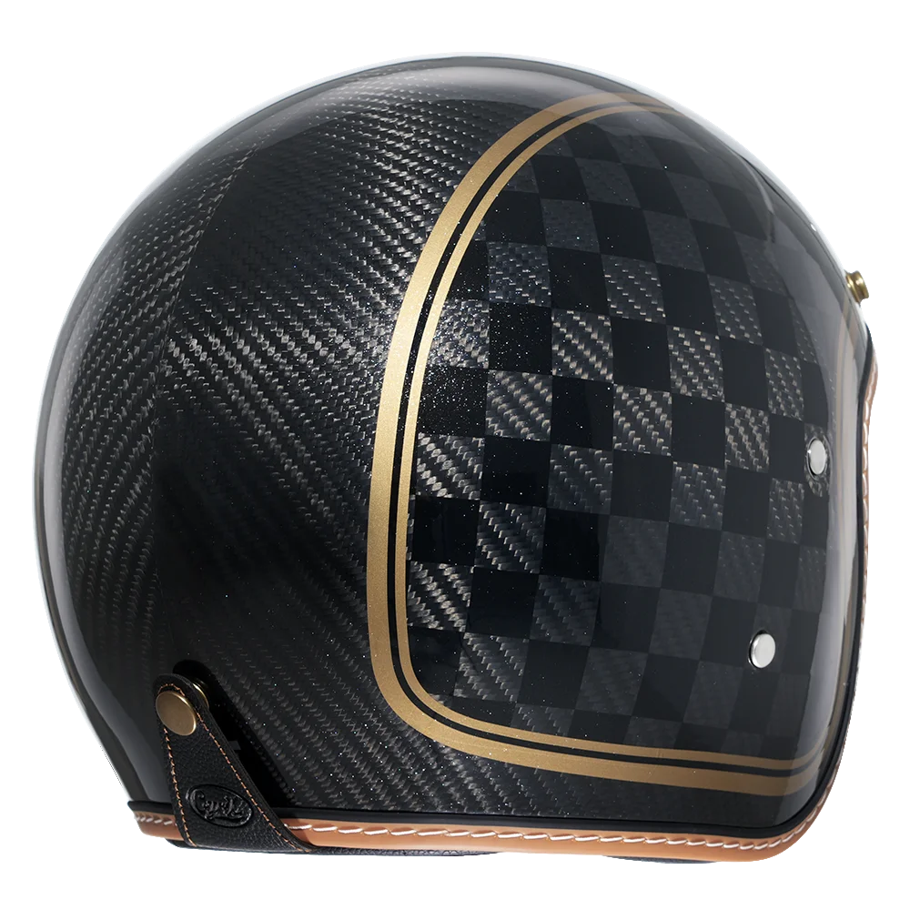 Carbon Fiber Retro Open Face Helmet – DOT Certified