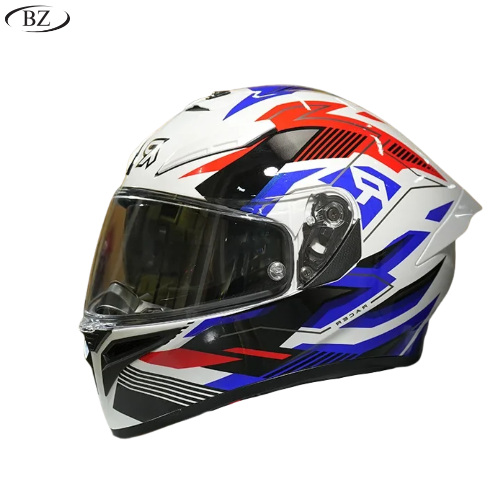 BikerZoneZ CyberCore Full Face Helmet - DOT & ECE Approved