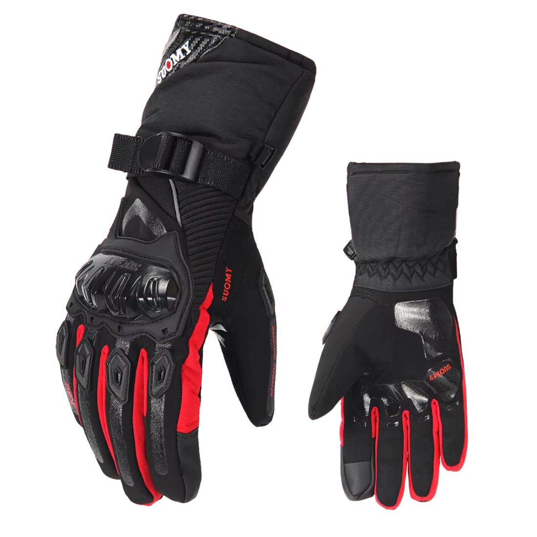 Winter Fleece-Lined Motorcycle Gloves