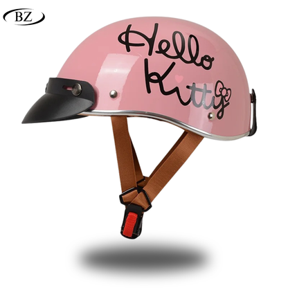 Cute Retro Half Helmet  – DOT&ECE Certificate Approved
