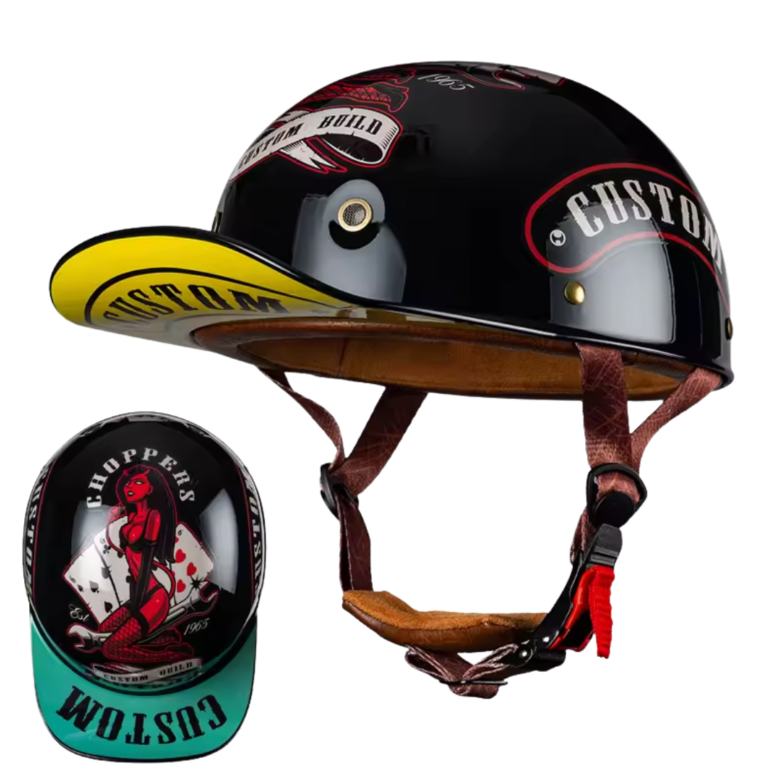 Retro 90s Half Helmet – Vintage Street Rider Style