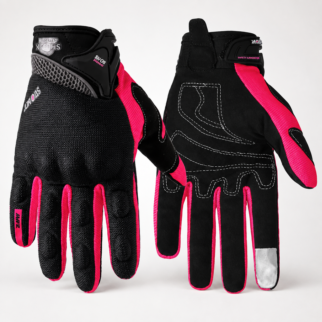 BikerZoneZ™ AirFlow Protective Touchscreen Riding Gloves