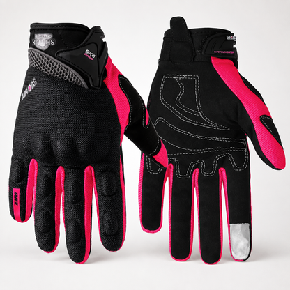 BikerZoneZ™ AirFlow Protective Touchscreen Riding Gloves