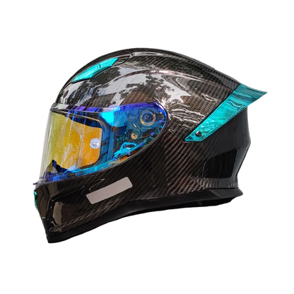 Carbon Fiber Full Face Motorcycle Helmet - DOT Approved