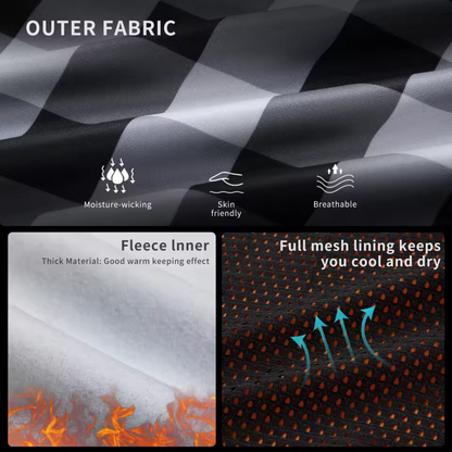 Vintage Armored Flannel Motorcycle Jacket - CE Certified Armor