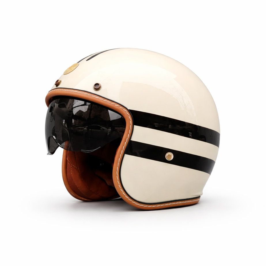 ORZ 301 Vintage Open Face Helmet –  DOT & ECE Approved