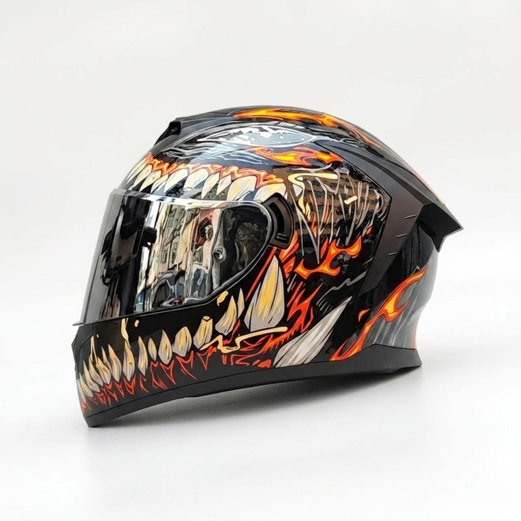 BikerZoneZ Rider Street Dominator Fullface Helmet