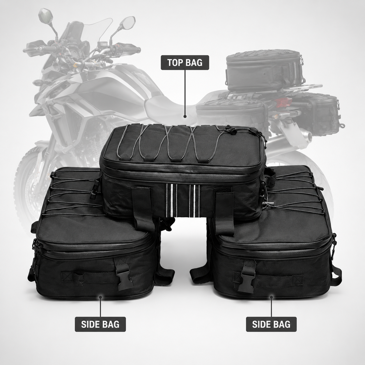 BikerZonez Expandable Pannier Lid Bag System for BMW Motorcycles
