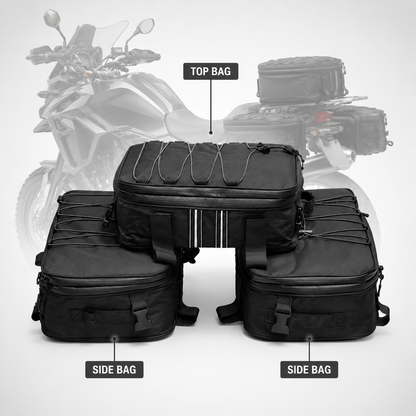 BikerZonez Expandable Pannier Lid Bag System for BMW Motorcycles