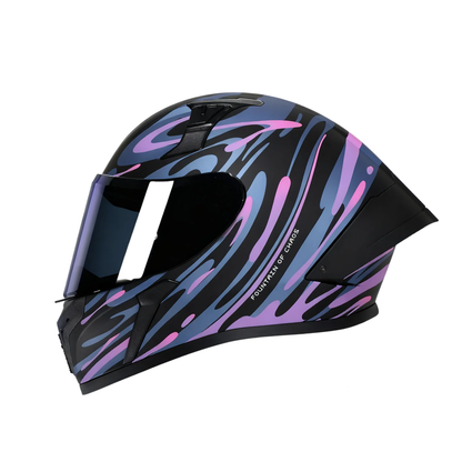 BikerZoneZ Standard Full Face Helmet - DOT & ECE Approved