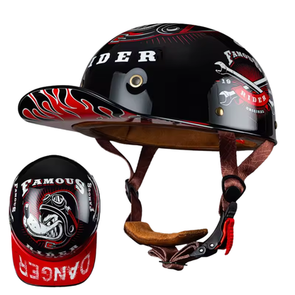 Retro 90s Half Helmet – Vintage Street Rider Style