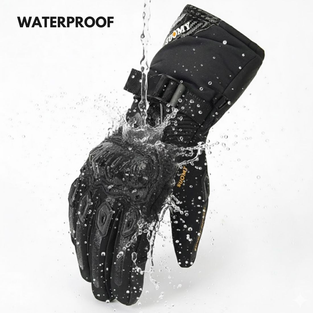 Winter Fleece-Lined Motorcycle Gloves