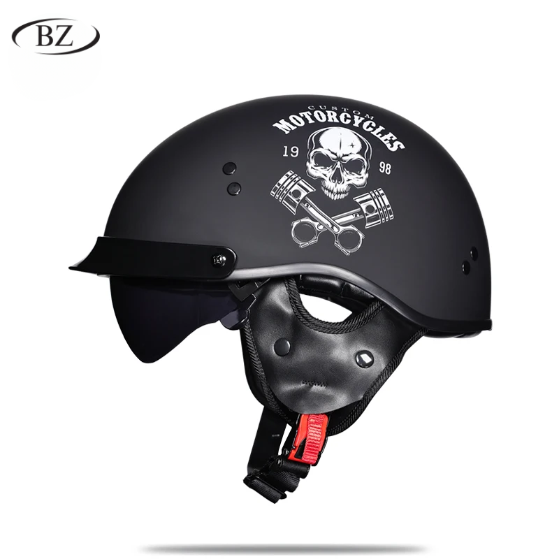 Retro Half Motorcycle Helmet – DOT & ECE Approved