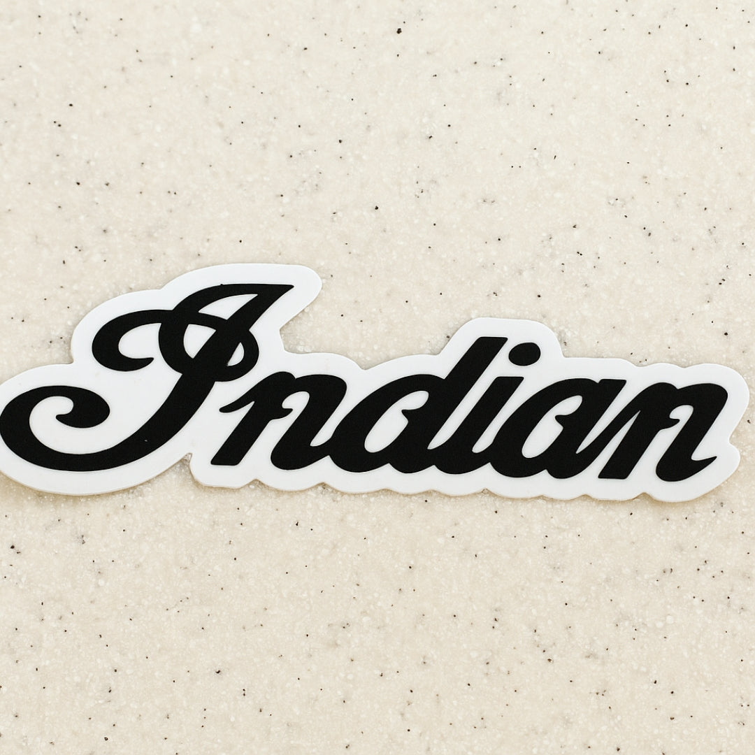Classic “Indian” Script Sticker