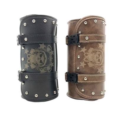 Vintage Leather Motorcycle Front Tool Bag