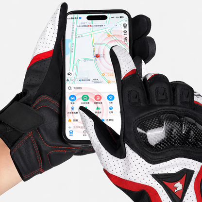 Carbon Fiber Protective Touch Screen Motorcycle Gloves