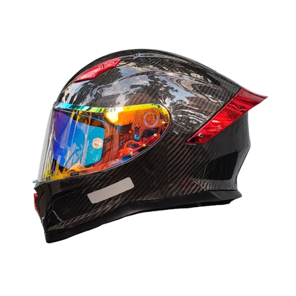 Carbon Fiber Full Face Motorcycle Helmet - DOT Approved