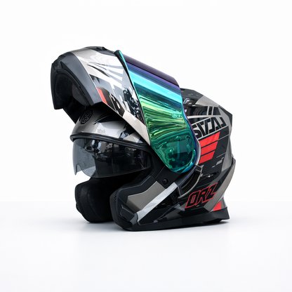 ORZ-162 Full Face Flip-Up Helmet – DOT & ECE Certified