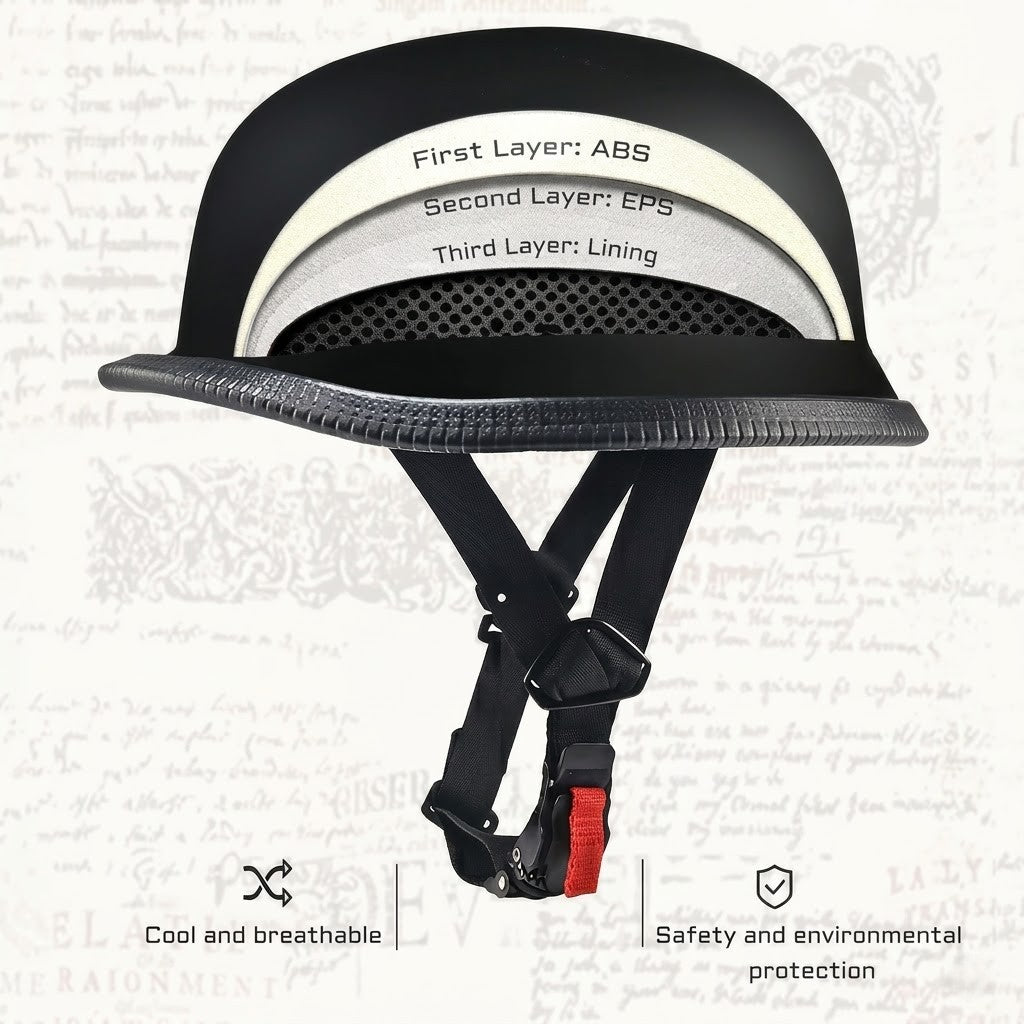 Premium Vintage Half Face Helmet –  DOT Approved