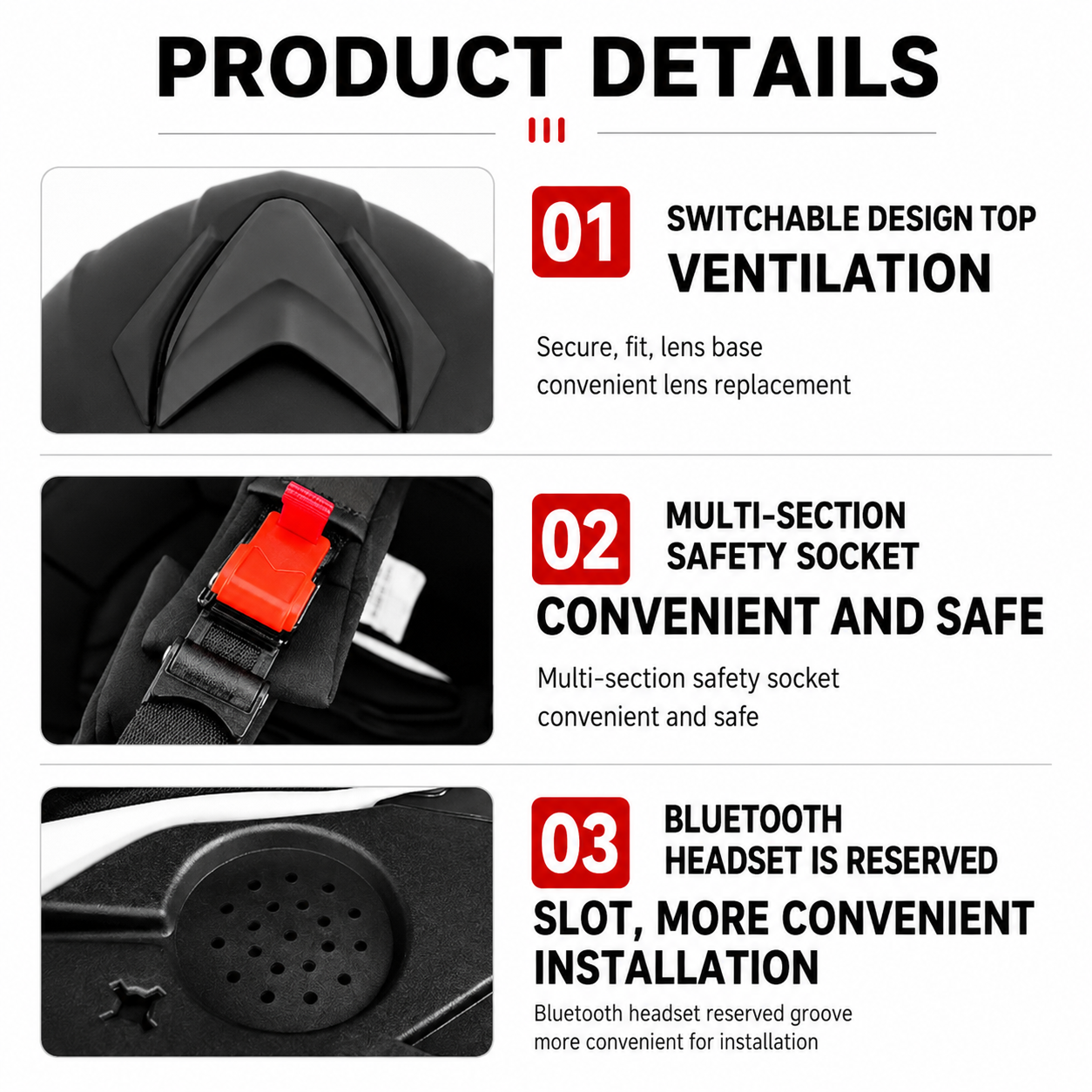 BikerZoneZ Dual Visor Modular Open Face Helmet - DOT Certified