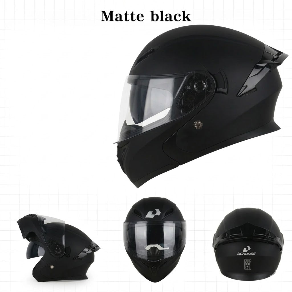 Uchoose 988 Flip-Up Motorcycle Helmet – DOT & ECE Approved