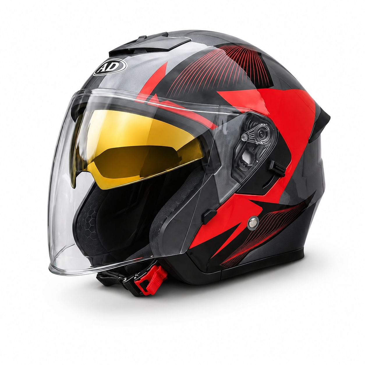 BikerZoneZ Sport Open Face Helmet - DOT Certified