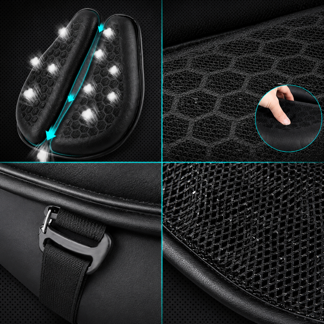 Bikerzonez HexFlow Motorcycle Seat Cushion